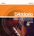 D'Addario EJ87B Set Titanium Ukulele, Baritone (.028-.035w)