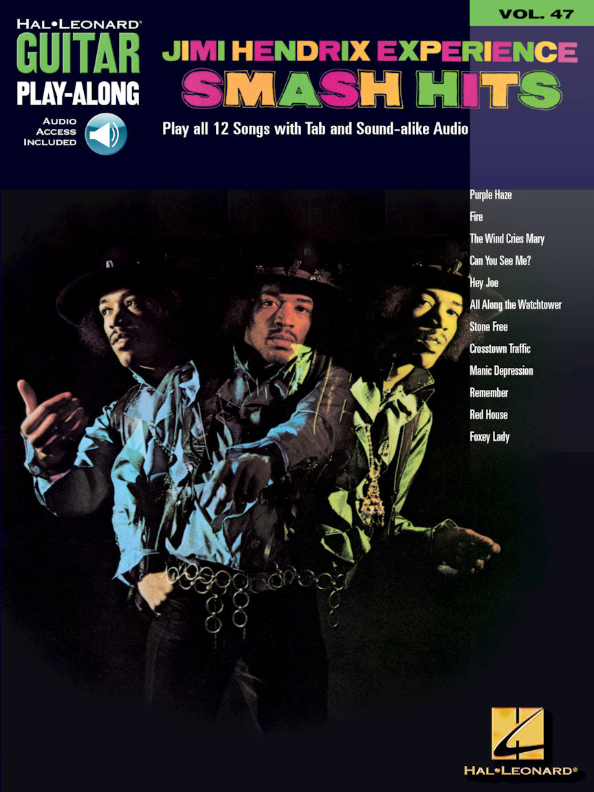 Hal Leonard Jimi Hendrix Experience Smash Hits / Guitar Play-Along Volume 47 (incl. audio access) Partitions pour guitare électrique