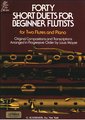 Schirmer Forty short Duets for beginner Flutists Louis Moyse Flute Series